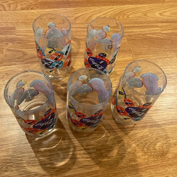 Vintage 1995 Coca Cola Always Glass Cup Set of 5 - Picture 2 of 8